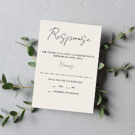 Wahre Einfachheit 3 Minimalistische Hochzeiten auf RSVP Karte