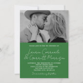 Wahre Einfachheit 3 Moderne Wiesen Foto Hochzeit Einladung (Vorderseite)