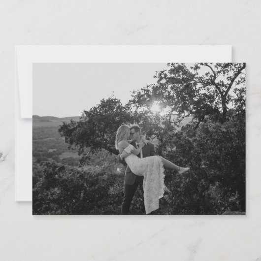 Wahre Einfachheit 3 Schwarz und Weiß Vielen Dank Dankeskarte (Rückseite)