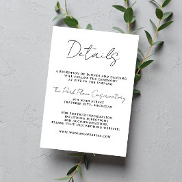 Wahre Einfachheit 3 Script Einfache Minimalistisch Begleitkarte