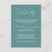 Wahre Einfachheit 3 Script Minimal Duck Ei Wedding Begleitkarte (Vorderseite)