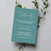 Wahre Einfachheit 3 Script Minimal Duck Ei Wedding Begleitkarte