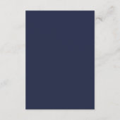 Wahre Einfachheit 3 Script Minimal Dunkle Navy Bla Begleitkarte (Rückseite)