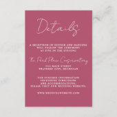 Wahre Einfachheit 3 Script Minimal Mulberry Weddin Begleitkarte (Vorderseite)