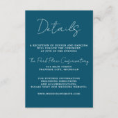 Wahre Einfachheit 3 Script Minimal Neptun Hochzeit Begleitkarte (Vorderseite)