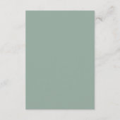 Wahre Einfachheit 3 Script Minimal Sage Green Begleitkarte (Rückseite)