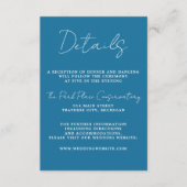 Wahre Einfachheit 3 Script Minimale Winterhochzeit Begleitkarte (Vorderseite)