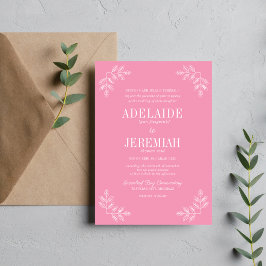 Wahre Einfachheit 6 Ballettblumenhochzeit Einladung