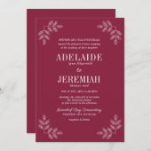 Wahre Einfachheit 6 Blumen Hochzeit Einladung (Vorne/Hinten)