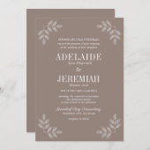 Wahre Einfachheit 6 Blumentauben Einladung zur Hoc (Vorne/Hinten)