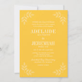 Wahre Einfachheit 6 Marigold Floral Wedding Einladung (Vorderseite)