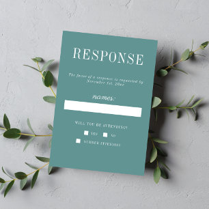 Wahre Einfachheit 6 Minimalistische Hochzeit bei E RSVP Karte