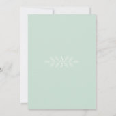 Wahre Einfachheit 6 Minze Blumenhochzeit Einladung (Rückseite)