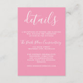 Wahre Einfachheit Ballet Pink Minimalistische Hoch Begleitkarte (Vorderseite)