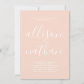 Wahre Einfachheit Minimalistische Hochzeit verschl Einladung (Vorderseite)