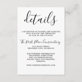 Wahre Einfachheit und einfache Minimalistische Hoc Begleitkarte (Vorderseite)