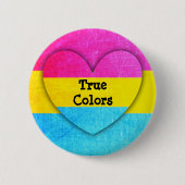 Wahre FarbPansexual Flaggen-Knopf Button (Vorderseite)
