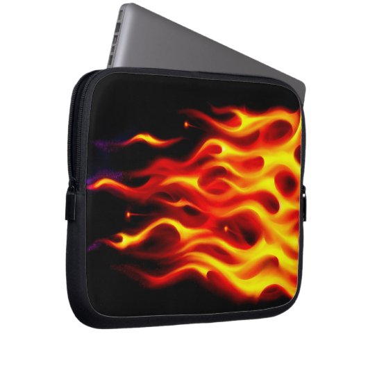 Wahre Feuer-Schoss-Spitzen-Hülse Laptopschutzhülle (Vorne Rechts)