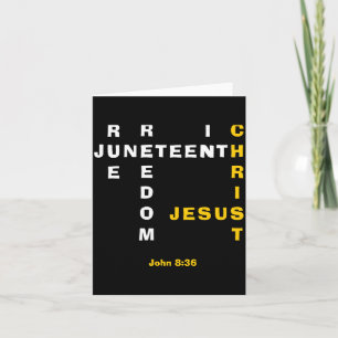wahre Freiheit in Jesus christliches Juneteenth Karte