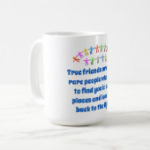 Wahre Freunde sind diese seltenen Menschen - Freun Kaffeetasse (Vorderseite Links)
