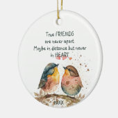 Wahre Freunde sind nie auseinander, vielleicht in  Keramik Ornament (Links)
