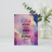 Wahre Freunde sind nie dabei - Geschenkideen Postkarte (Stehend Vorderseite)