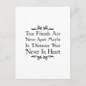 Wahre Freunde sind nie dabei Postkarte (Vorderseite)