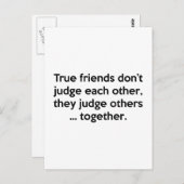 Wahre Freunde tun sich nicht gegenseitig, sie beur Postkarte (Vorne/Hinten)