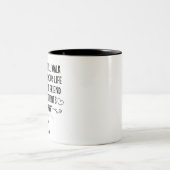 wahre Freundin verlasse Fußspuren in deinem Herzen Zweifarbige Tasse (Mittel)