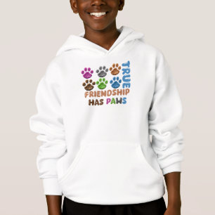Wahre Freundschaft hat Pfoten Hoodie