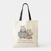 Wahre Freundschaft Hippo Tote Bag Tragetasche (Rückseite)