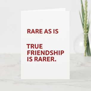 Wahre Freundschaft Ist Selten Karte