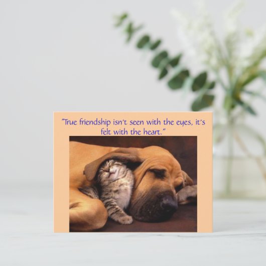 "Wahre Freundschaft ... Postkarte (Stehend Vorderseite)