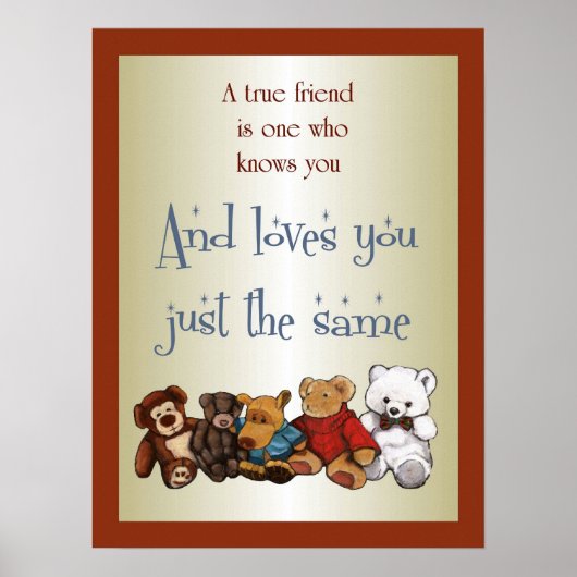 Wahre Freundschaft: Teddy Bären, gestopfte Spielze Poster (Vorne)