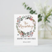 Wahre Freundschaft zitieren Freundschaftsdanken Sp Postkarte (Stehend Vorderseite)