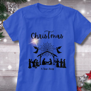Wahre Geschichte Christlich Weihnachten Geburt Jes T-Shirt