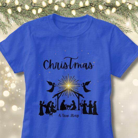 Wahre Geschichte Christlich Weihnachten Geburt Jes T-Shirt