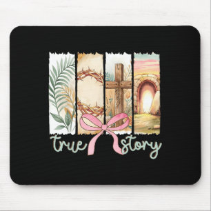 Wahre Geschichte Christliches Kreuz Jesus Bibelver Mousepad