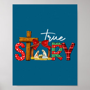 Wahre Geschichte Geburt Christi Weihnachten Jesus  Poster