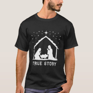 Wahre Geschichte Jesu Geburtskrippe Katholik für C T-Shirt