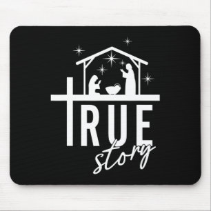 Wahre Geschichte Jesu Geburtsweihnachtskrippe Szen Mousepad