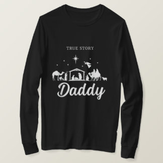 Wahre Geschichte Weihnachten Daddy Familie Pyjama T-Shirt