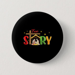 Wahre Geschichte Weihnachten Jesus Christlich Chri Button