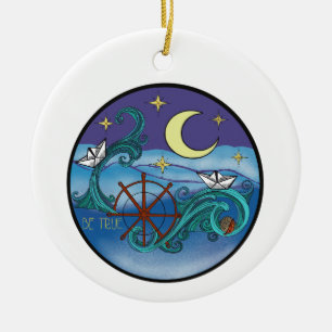 Wahre Jugendstil Wasser Keramik Ornament
