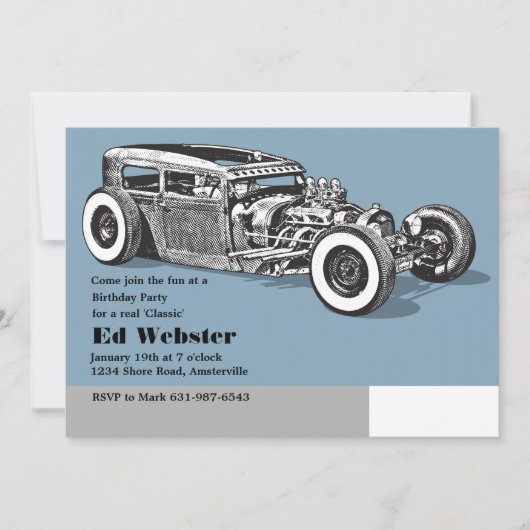 Wahre klassische Geburtstags-Einladung Einladung (Vorderseite)