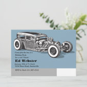 Wahre klassische Geburtstags-Einladung Einladung (Stehend Vorderseite)