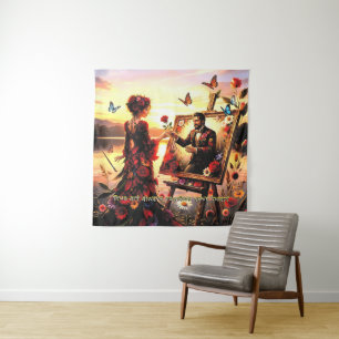 Wahre Kunst erreicht immer dein Herz Wandteppich