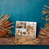 wahre Liebe 3 Fotos Collage Hochzeit minimalistisc Fotoplatte (Seite)