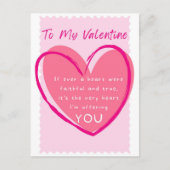 Wahre Liebe am Valentinstag Postkarte (Vorderseite)