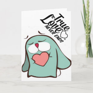 Wahre Liebe beendet nie Gruß-Karte Karte